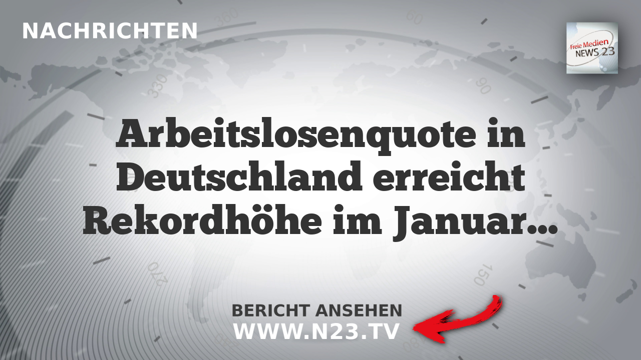 Arbeitslosenquote in Deutschland erreicht Rekordhöhe im Januar 2026