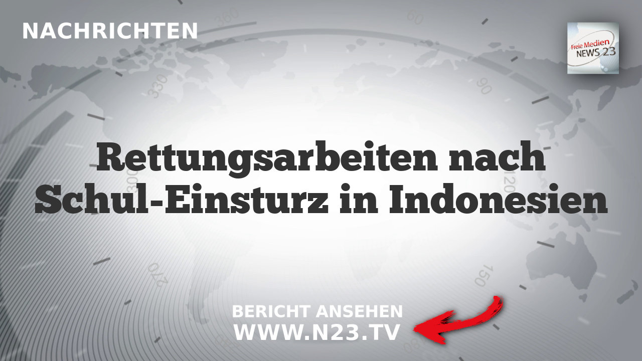 Rettungsarbeiten nach Schul-Einsturz in Indonesien