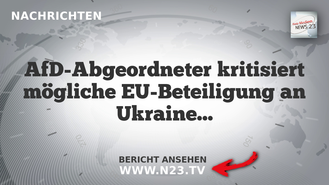 AfD-Abgeordneter kritisiert mögliche EU-Beteiligung an Ukraine-Mission