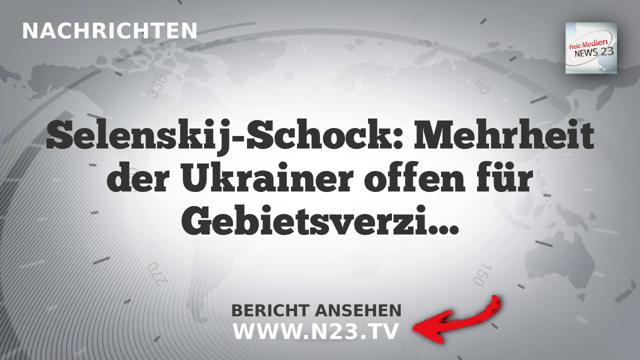 Selenskij-Schock: Mehrheit der Ukrainer offen für Gebietsverzicht