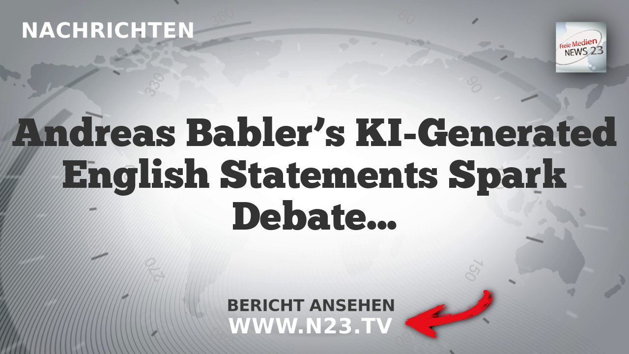 Andreas Babler’s KI-Generated English Statements Spark Debate on Government Efficiency