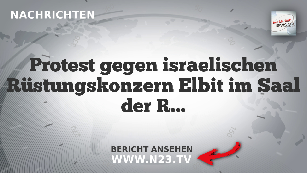 Protest gegen israelischen Rüstungskonzern Elbit im Saal der RAF-Prozesse