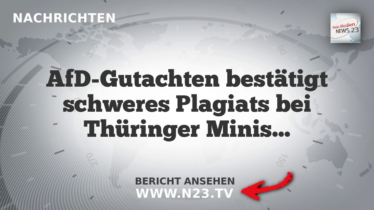 AfD-Gutachten bestätigt schweres Plagiats bei Thüringer Ministerpräsidenten