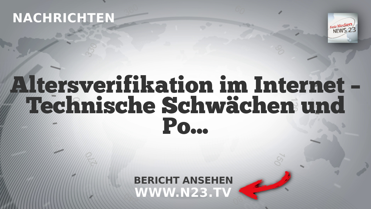 Altersverifikation im Internet – Technische Schwächen und Politische Implikationen