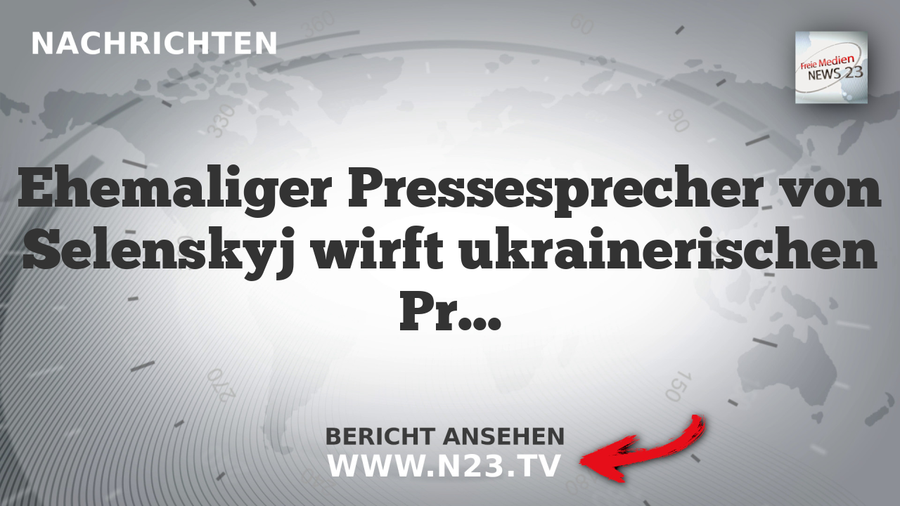 Ehemaliger Pressesprecher von Selenskyj wirft ukrainerischen Präsidenten schwerwiegende Vorwürfe