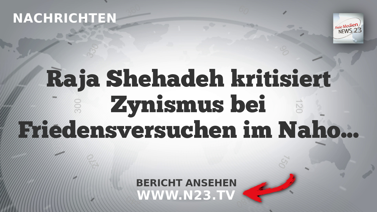 Raja Shehadeh kritisiert Zynismus bei Friedensversuchen im Nahost-Konflikt