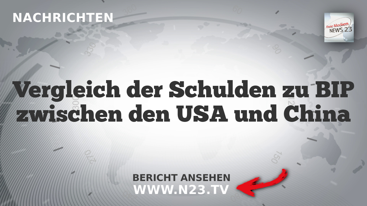 Vergleich der Schulden zu BIP zwischen den USA und China
