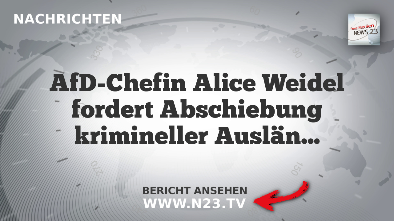 AfD-Chefin Alice Weidel fordert Abschiebung krimineller Ausländer in Berlin