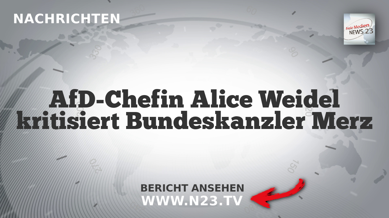 AfD-Chefin Alice Weidel kritisiert Bundeskanzler Merz